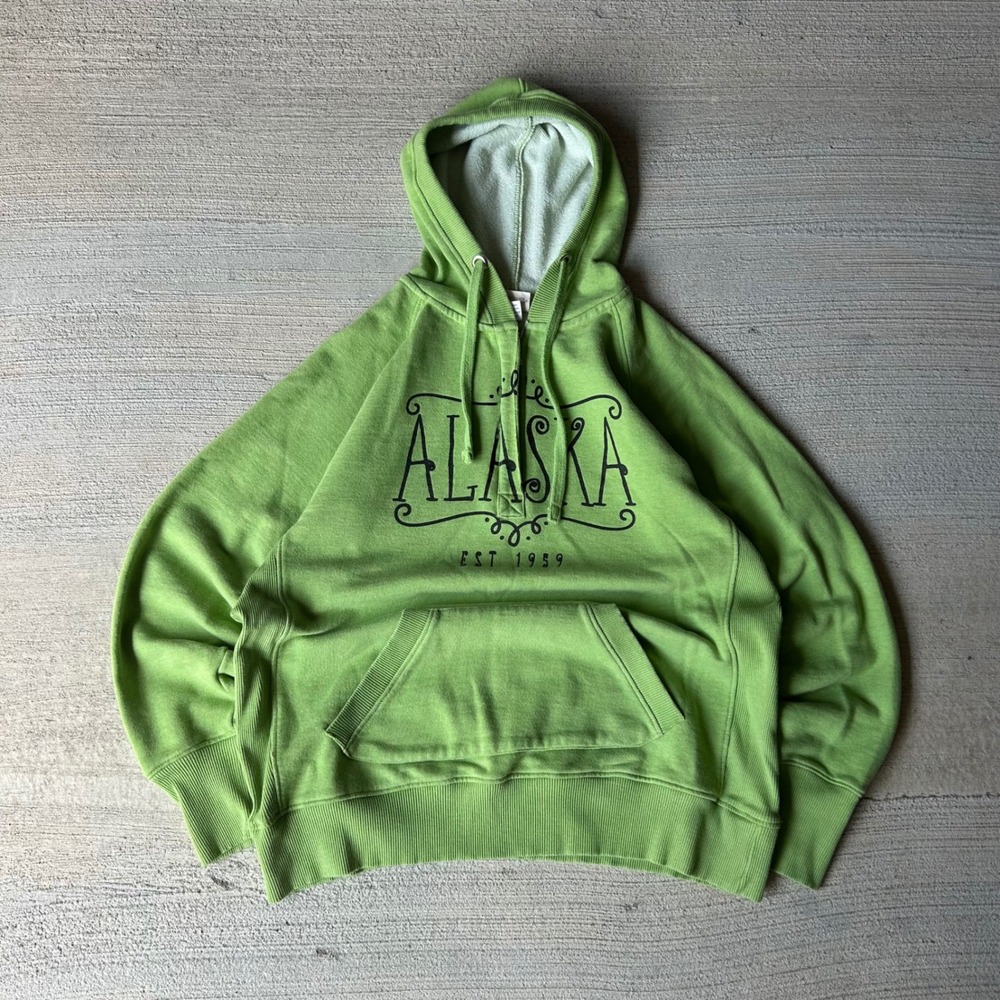 Vintage 2000s Y2K Green Alaska 1/2 zip up jacket